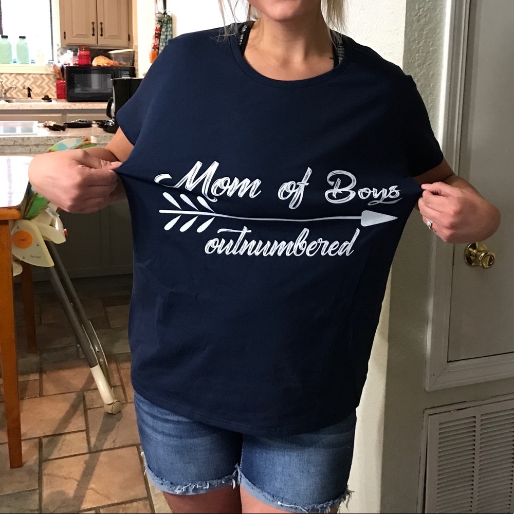 Mom of boys tee shirt